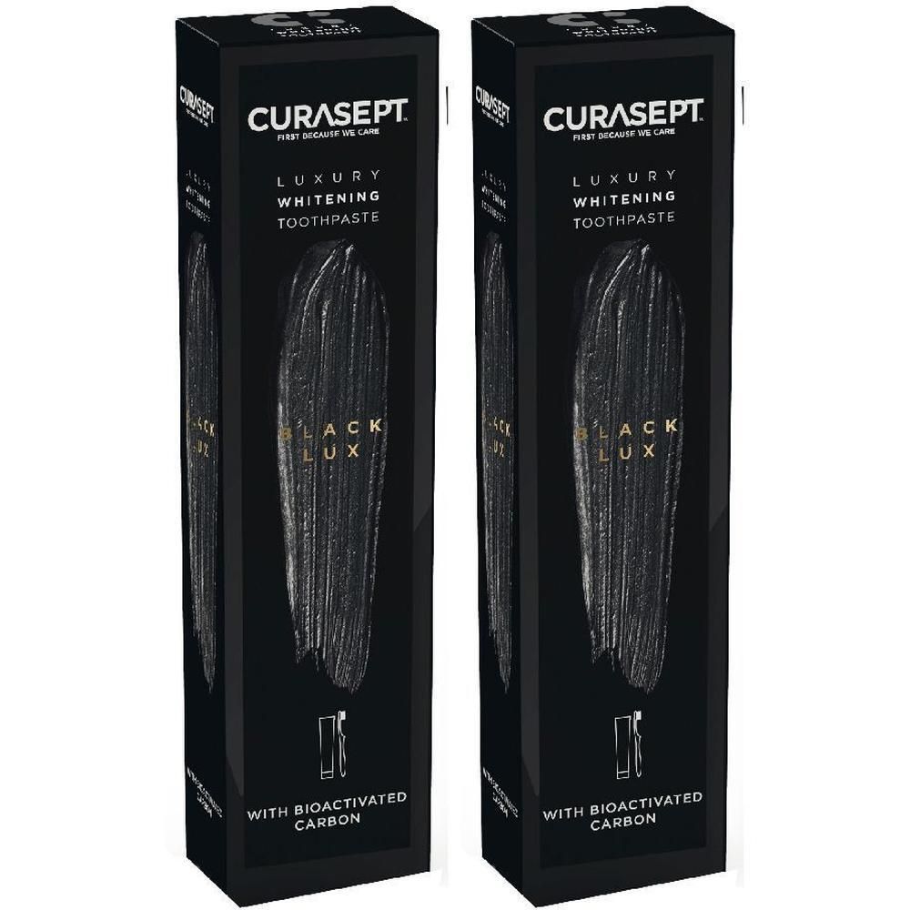 Curasept Black Luxury Whitening Dentifricio 75 Ml + Spazzolino