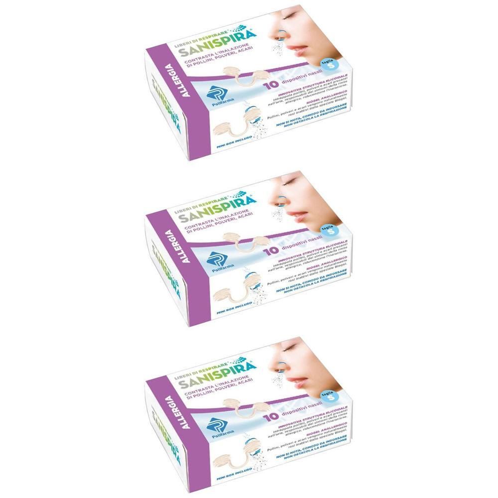 Sanispira Allergia Dispositivo Nasale 10 Pezzi Taglia L