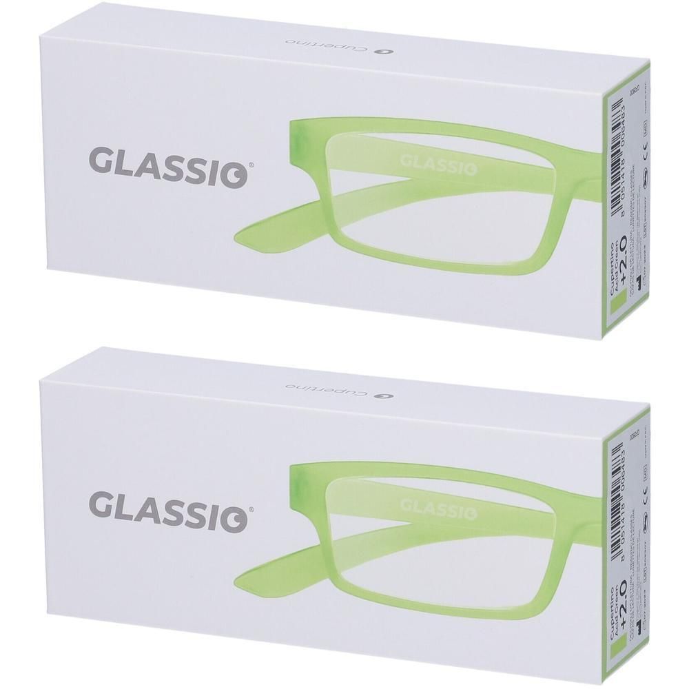 Occhiali da Lettura Glassio Cupertino Colore Verde Acido Gradazione +2,0