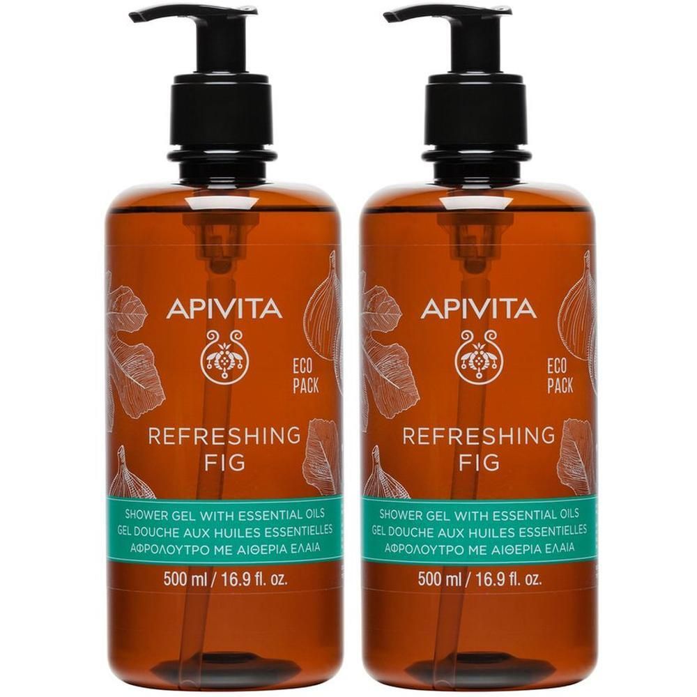Apivita ReFreshing Fig Gel doccia delicato con Fico e Propoli, bagnoschiuma idratante corpo