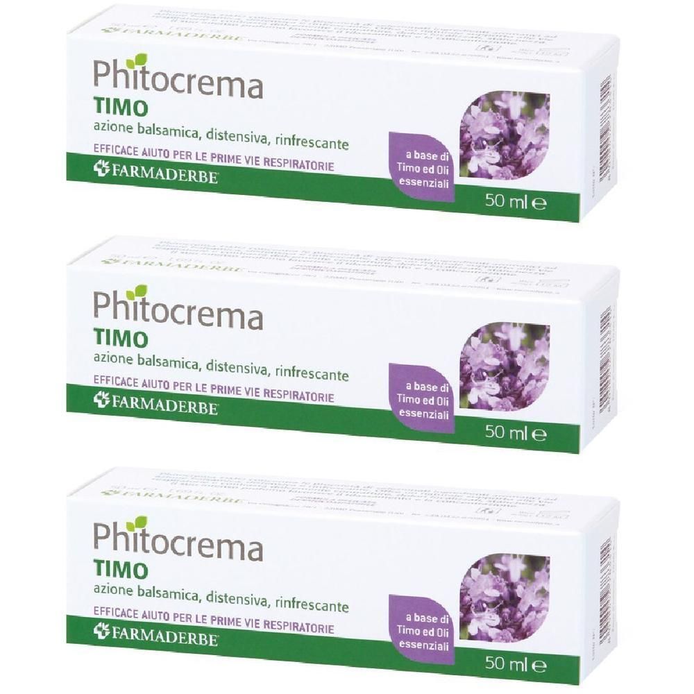 Tre confezioni di Phytocrema Timo, 50 ml.