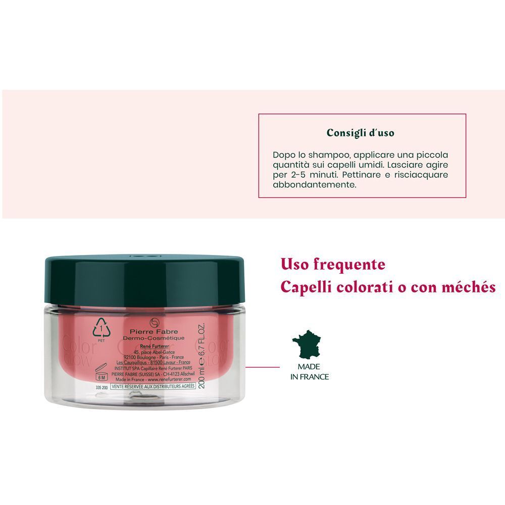 René Furterer Color Glow Maschera luminosità ristrutturante 200ml - Capelli colorati o con mèches