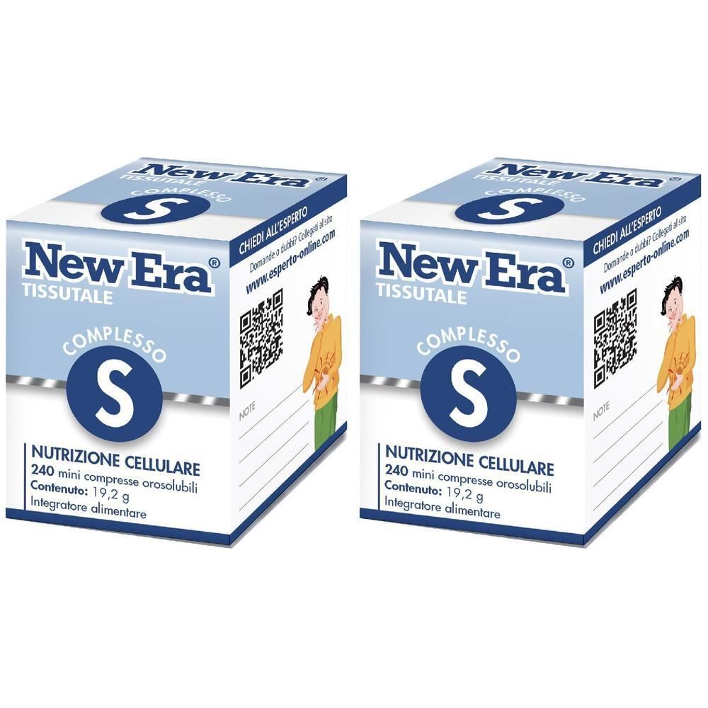 Due confezioni di New Era Tissutale, Complesso S, 240 mini compresse.