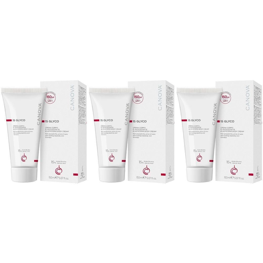 Tre tubi e scatole di Crema 15 Glyco Canova.