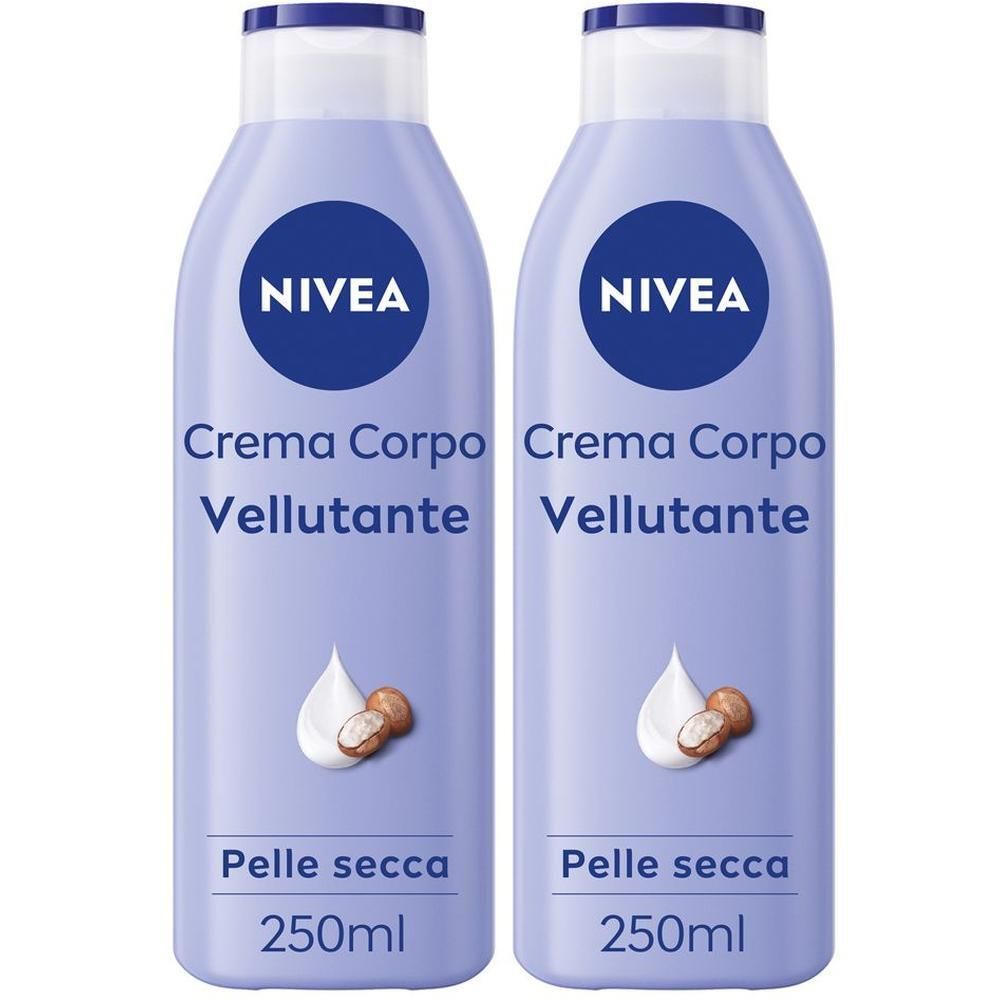 Due flaconi di Nivea Crema Corpo per pelle secca.