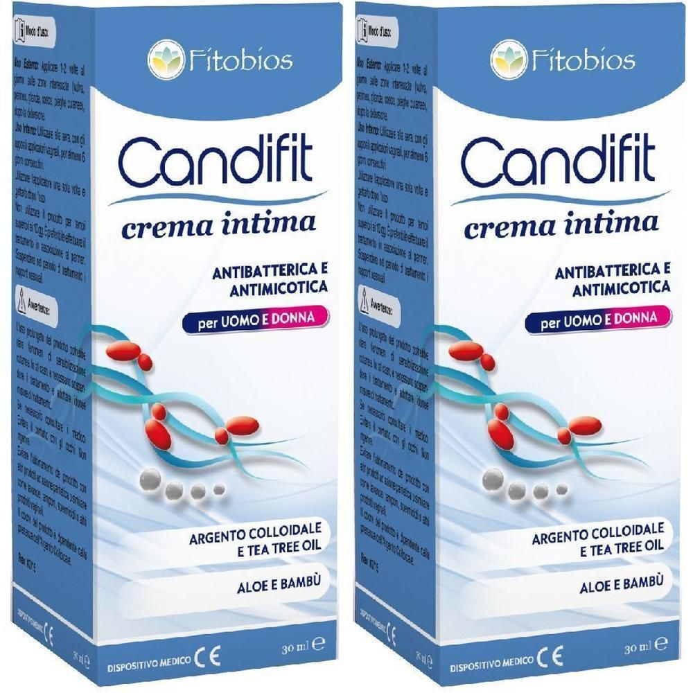 Due confezioni di Candifit crema intima antibatterica e antimicotica.