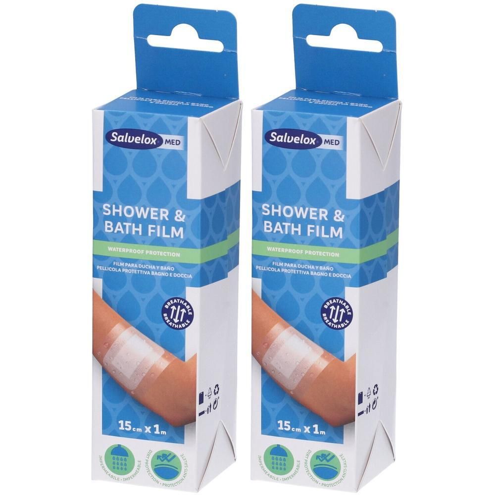 Due confezioni di pellicola protettiva bagno e doccia Salvelox, 15cm x 1m. Protezione impermeabile.