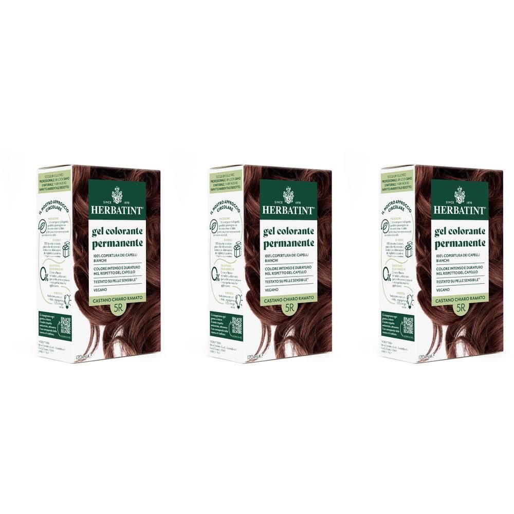 Herbatint Gel Colorante Permanente 5R Castano Chiaro Ramato