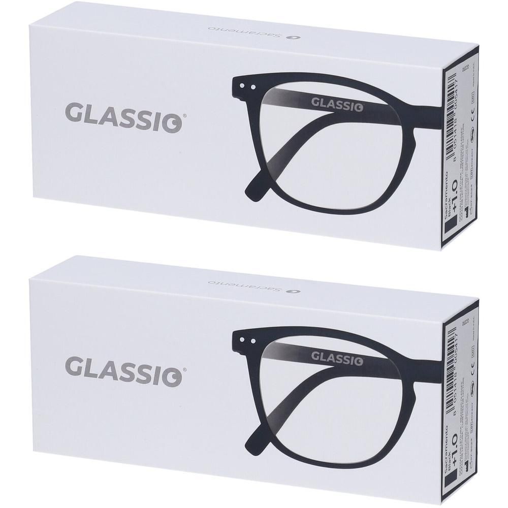 Occhiali da Lettura Glassio Sacramento Colore Nero Gradazione +1,0