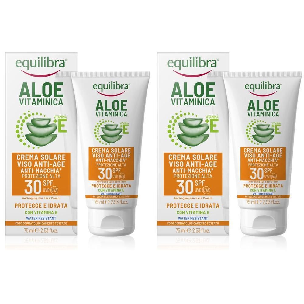 Equilibra Aloe Vitaminica Crema Solare Viso Anti-Age SPF 30