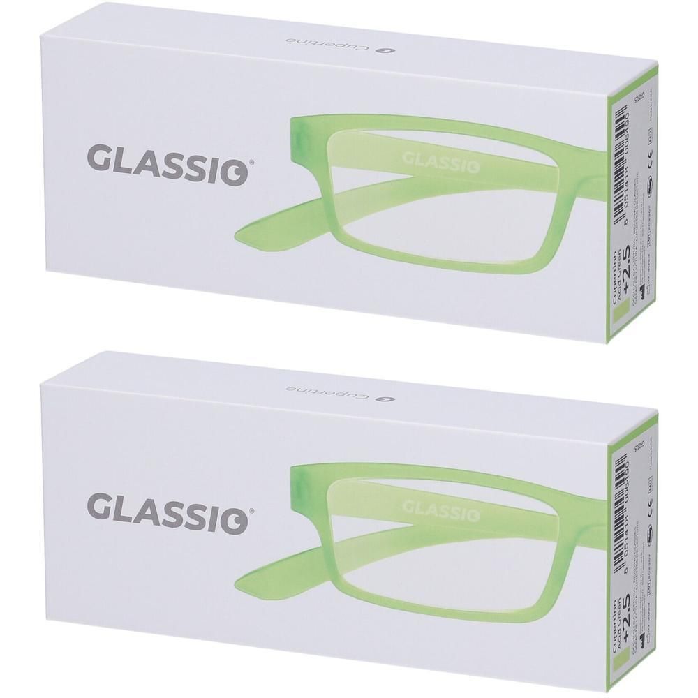 Occhiali da Lettura Glassio Cupertino Colore Verde Acido Gradazione +2,5