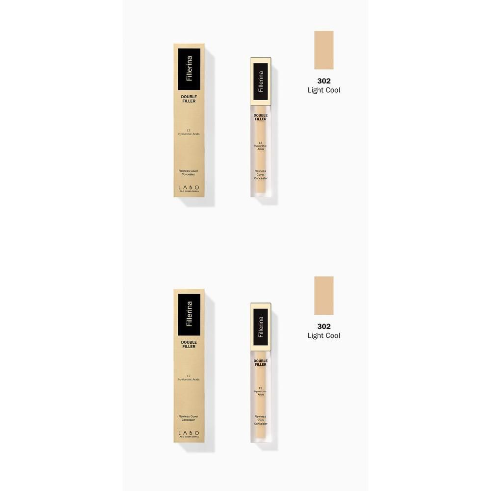 LABO Double Filler 12 Hyaluronic Acids Flawless Correttore Viso Colore 302 Light Cool
