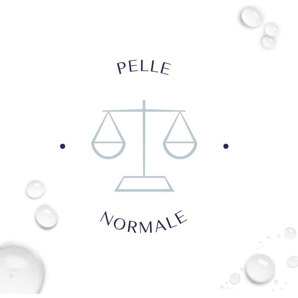 Simbolo di una bilancia con la scritta 'PELLE NORMALE'.
