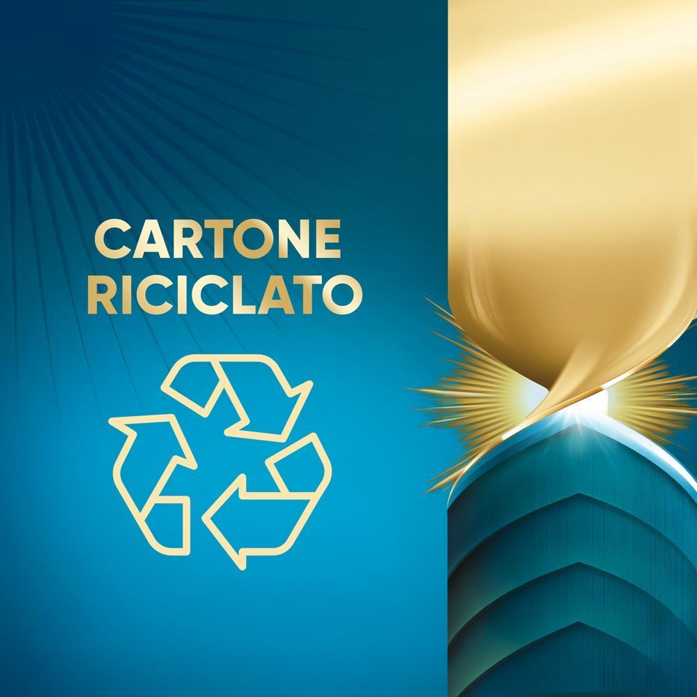 Simbolo di riciclo e testo 'CARTONE RICICLATO'.