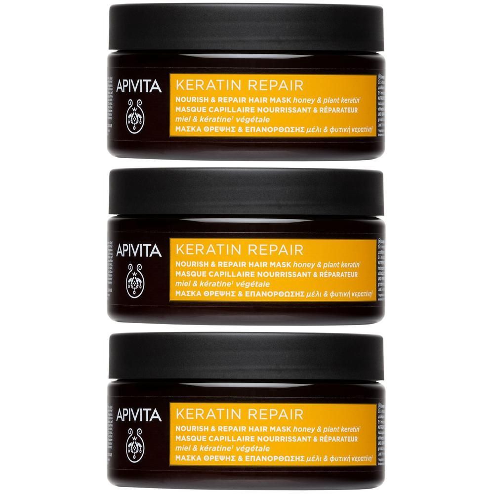 Apivita Keratin Repair Maschera Riparatoratrice per capelli secchi e danneggiati, anti-crespo