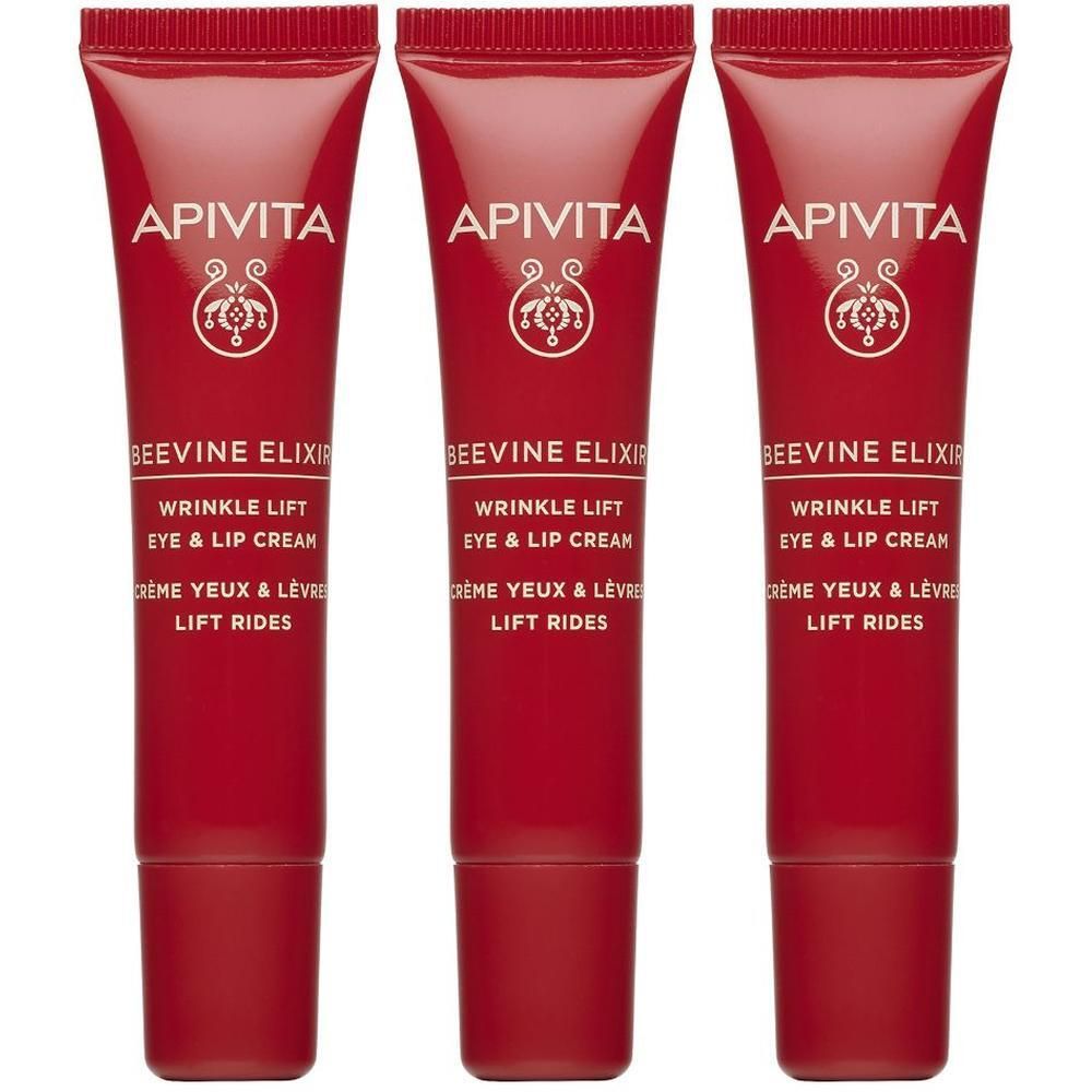 Apivita Beevine Elixir Crema Contorno occhi e labbra antirughe e anti-age per occhiaie e borse