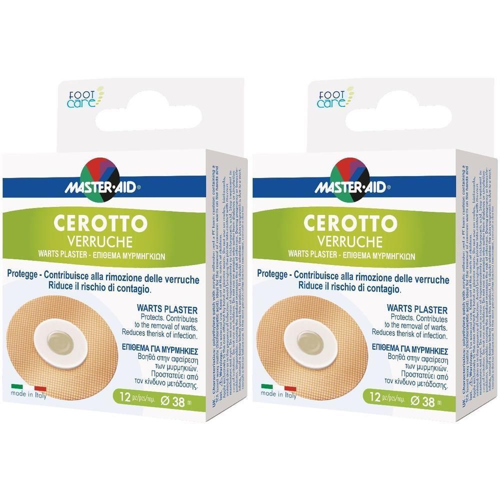 Cerotto Verruche Master-Aid Footcare 38 Mm 12 Pezzi E3
