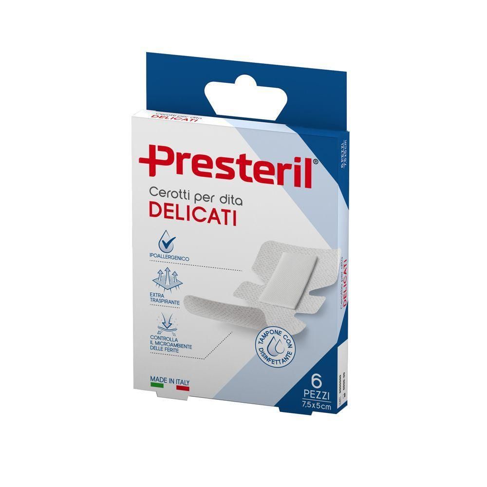 PRESTERIL Cerotti delicati per dita 5,5x7 cm