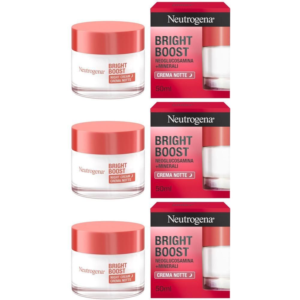 Neutrogena Bright Boost Crema Viso Notte, Neoglucosamina 50 ml