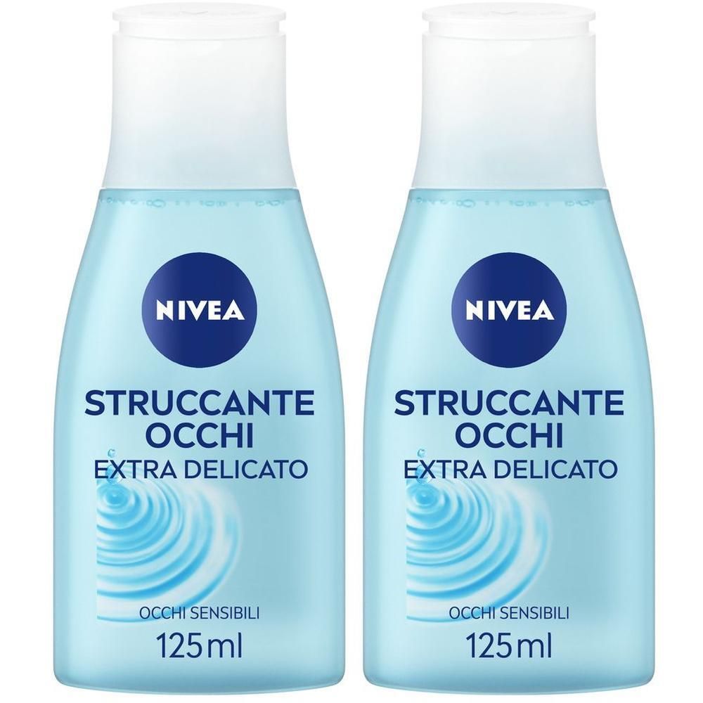 Nivea Struccante Occhi Delicato 125 ml, Struccante con Acqua Purificata per occhi sensibili
