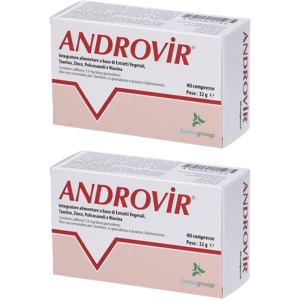 Due confezioni di Androvir Ton integratore alimentare, 40 compresse per confezione.