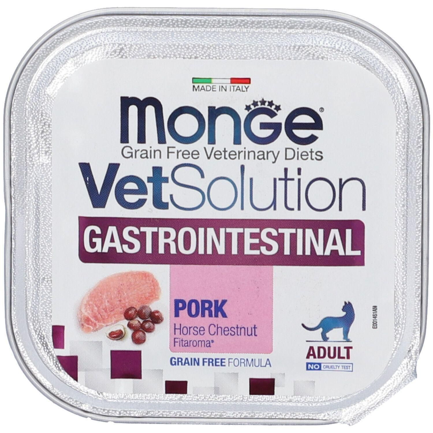 Monge VetSolution Gastrointestinal cibo per cani, maiale, ippocastano, senza cereali.