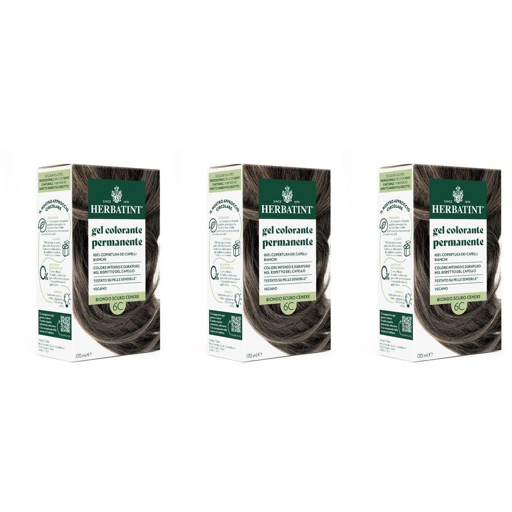 Herbatint Gel Colorante Permanente 6C Biondo Scuro Cenere