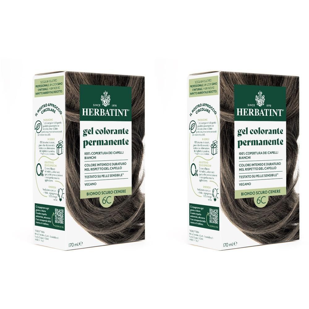 Herbatint Gel Colorante Permanente 6C Biondo Scuro Cenere