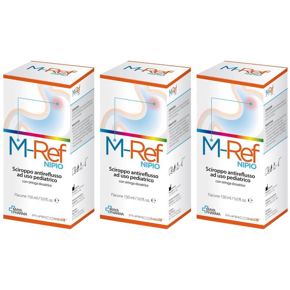M-Ref Nipio Sciroppo Antireflusso Ad Uso Pediatrico 150 Ml Con Siringa Dosatrice