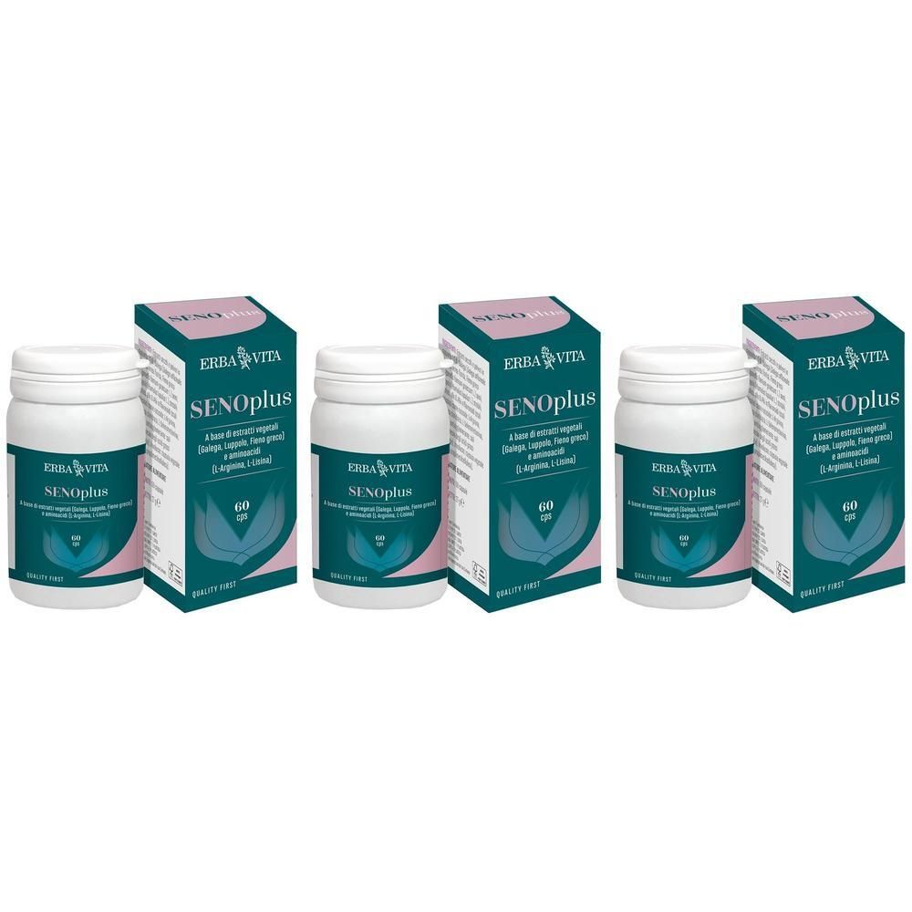 Tre confezioni di capsule Erba Vita SENOplus, 60 capsule ciascuna.