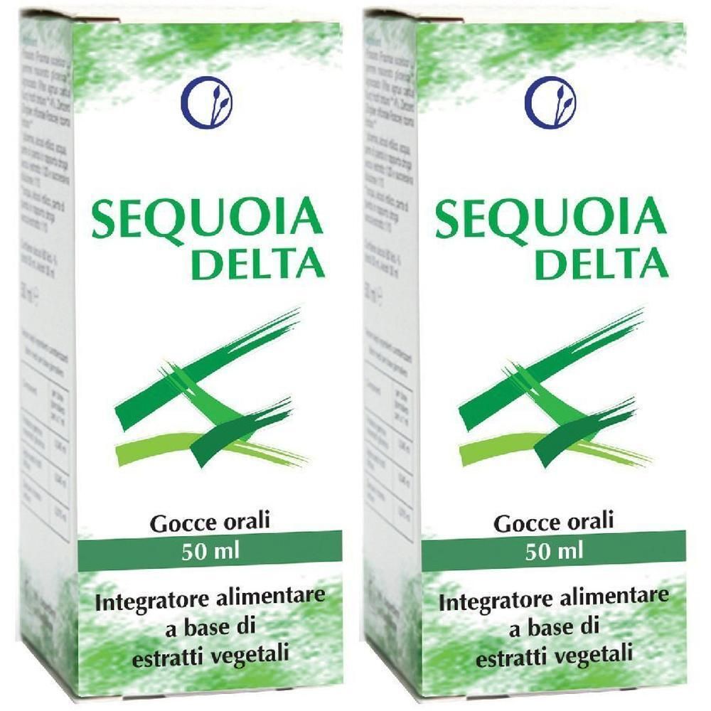 Due confezioni di Sequoia Delta Gocce, 50 ml. Integratore alimentare a base di estratti vegetali.