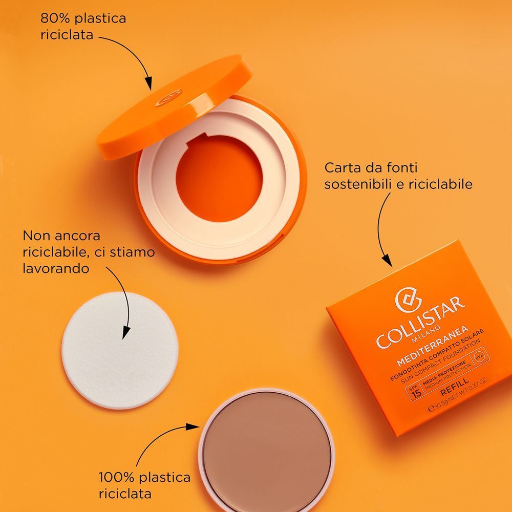 Collistar Mediterranea Fondotinta Compatto Solare Spf 15 Refill 01 Elba