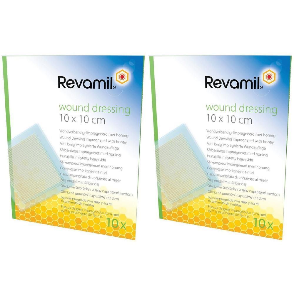 Revamil Garze Imbevute Di Miele 10X10 Cm 10 Pezzi