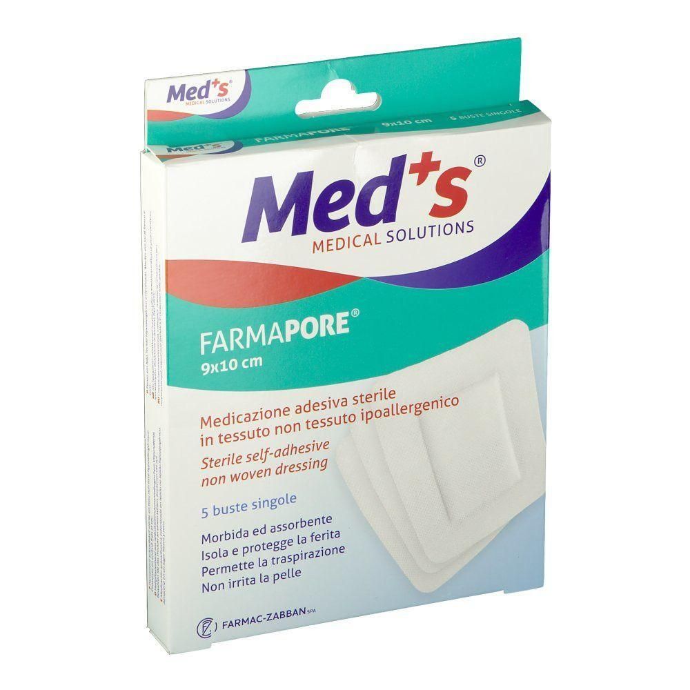 Medicazione sterile Med's Farmapore, 9x10 cm, 5 buste.