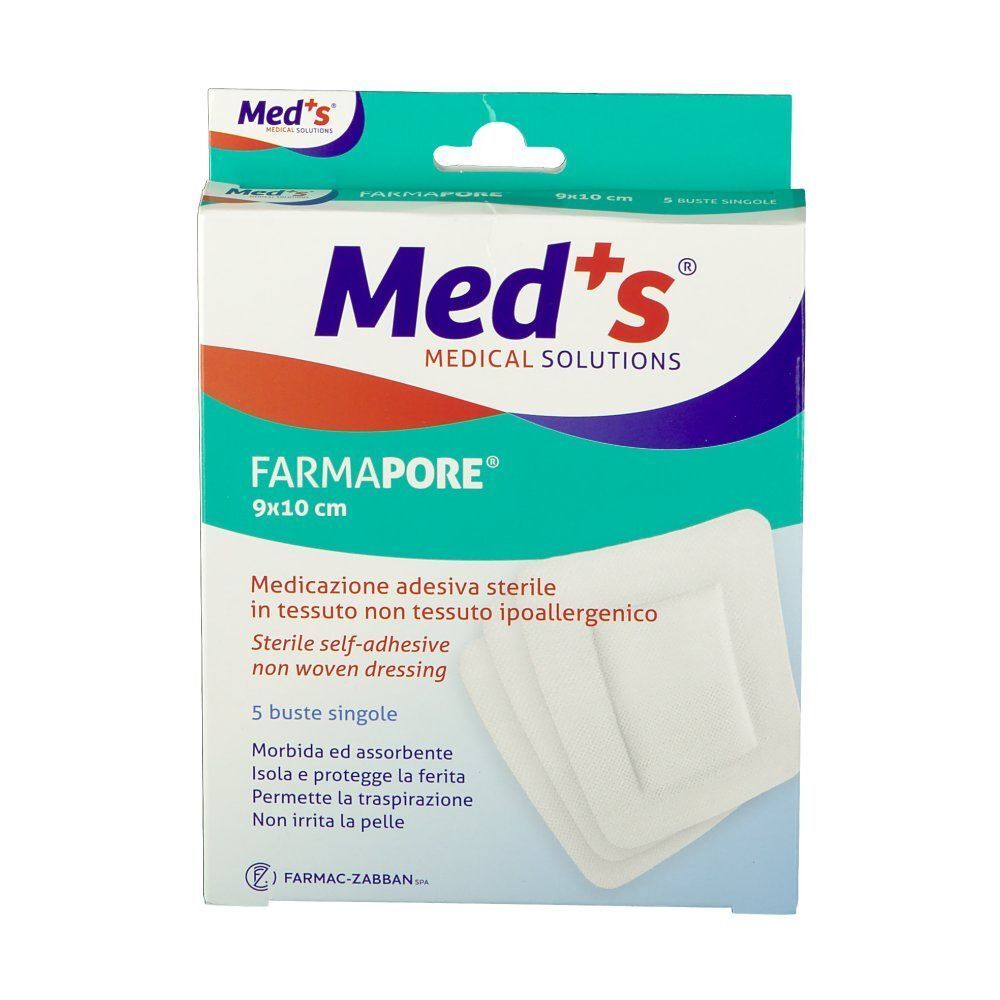 Confezione da 5 medicazioni in TNT sterili e ipoallergeniche, 9x10 cm.