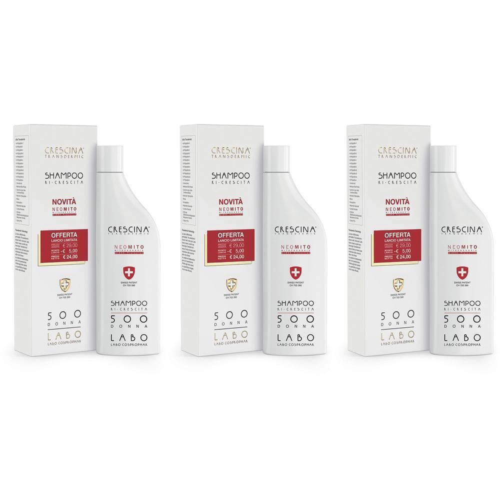 LABO Crescina Transdermic Shampoo Ri-Crescita Neo-Mito Fomula 500 Donna