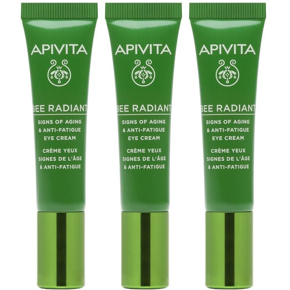 Apivita Bee Radiant Crema Contorno Occhi Segni dell'Età illuminante antirughe, borse, occhiaie