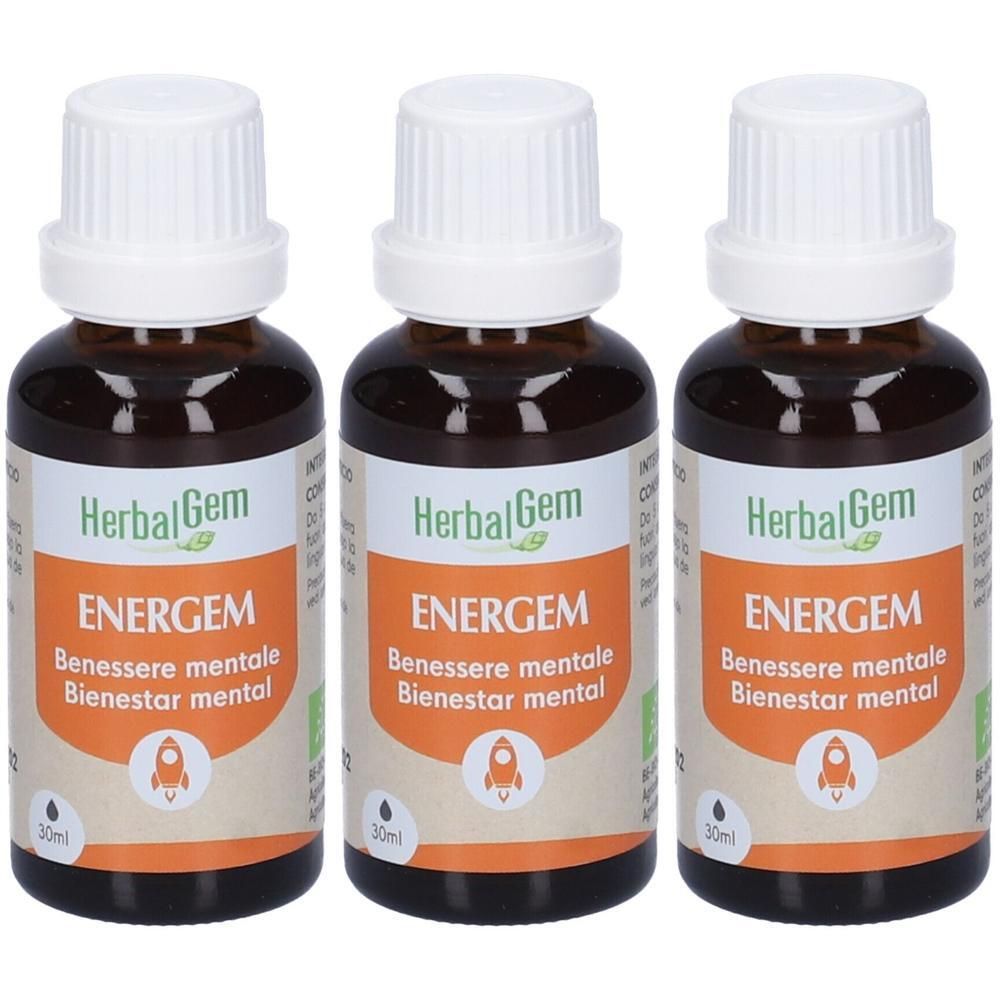Herbalgem Energem Benessere Mentale Concentrato di Gemme Fresche Gocce
