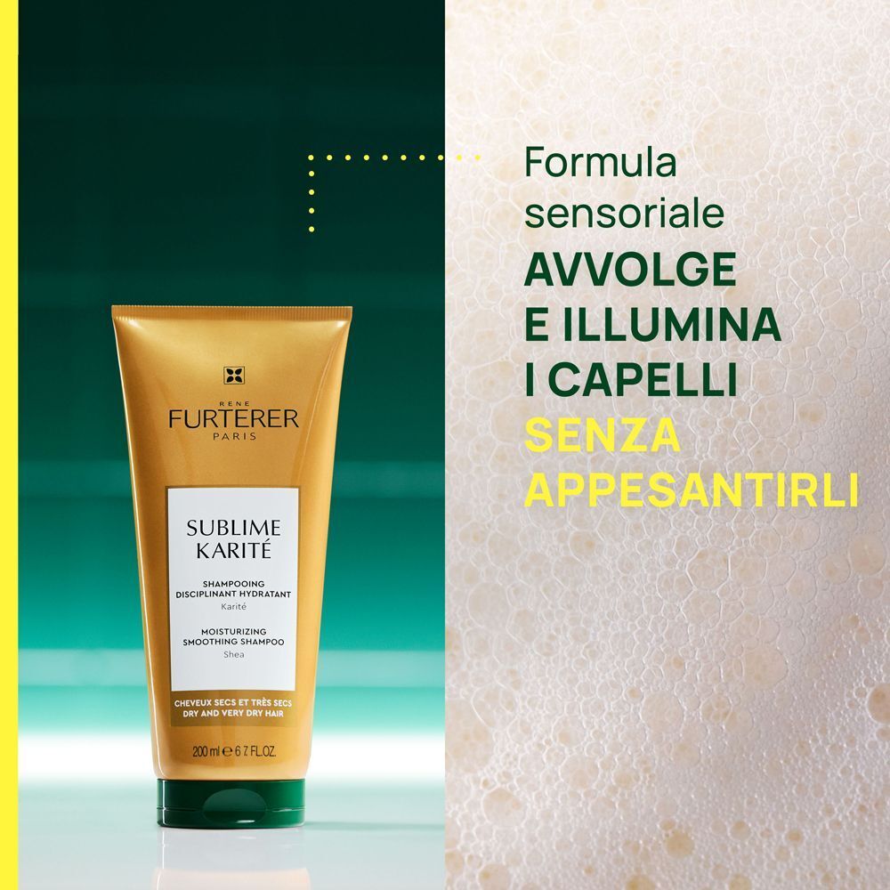 René Furterer Sublime Karité Shampoo disciplinante e idratante 200ml - Capelli secchi