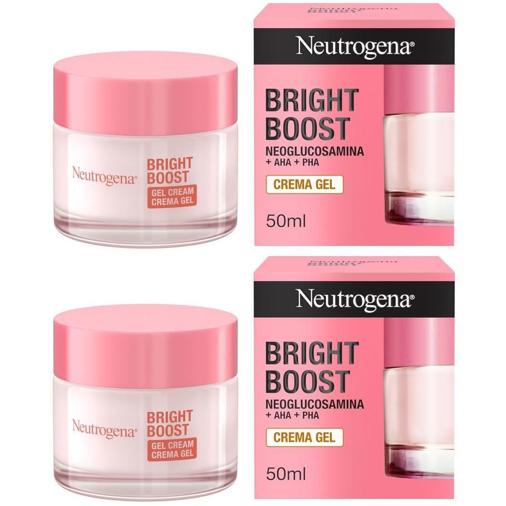 Neutrogena Bright Boost Crema Idratante Viso, Crema Gel Illuminante, Neoglucosamina