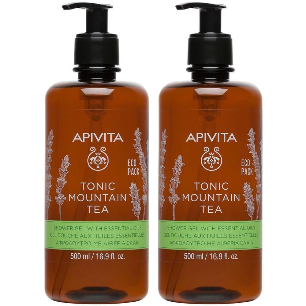 Apivita Tonic Mountain Tea gel bagno doccia Detergente delicato corpo idratante e rivitalizzante