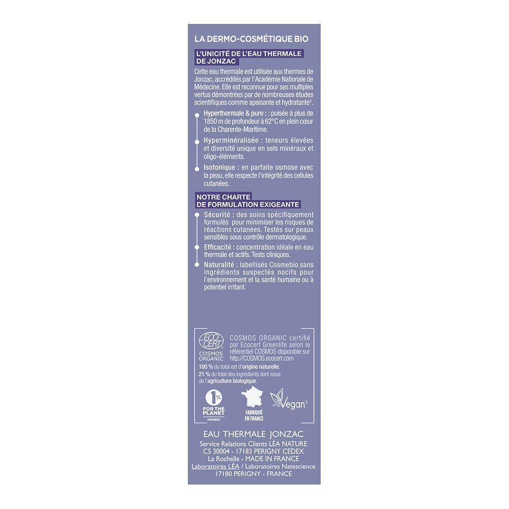 Confezione con certificazioni biologiche e lista ingredienti.