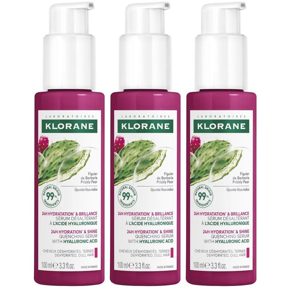Klorane Siero dissetante al Fico d’India e acido ialuronico 100ml - Capelli disidratati, idratazione