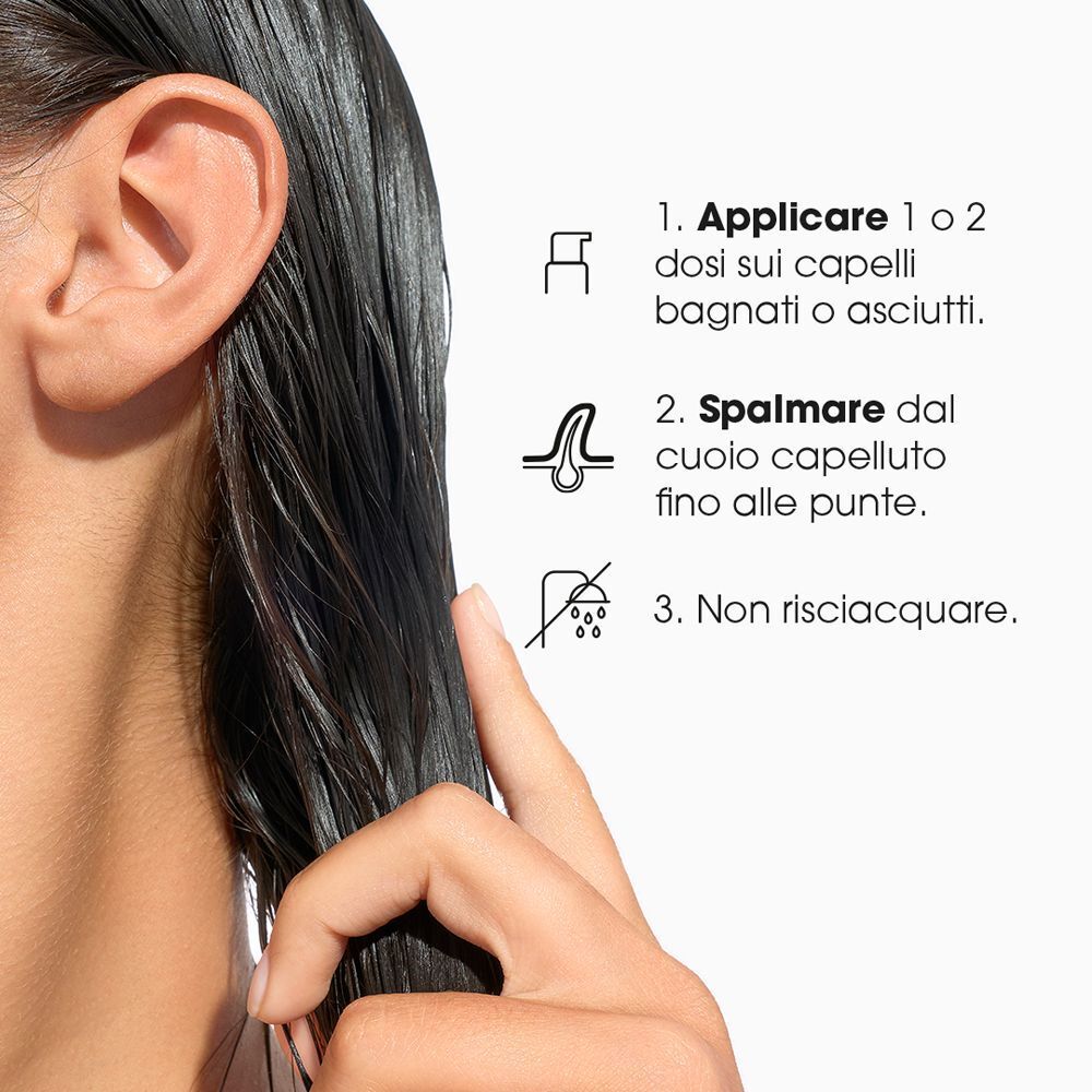 Applicazione del siero Klorane: Applicare su capelli bagnati o asciutti, non risciacquare.