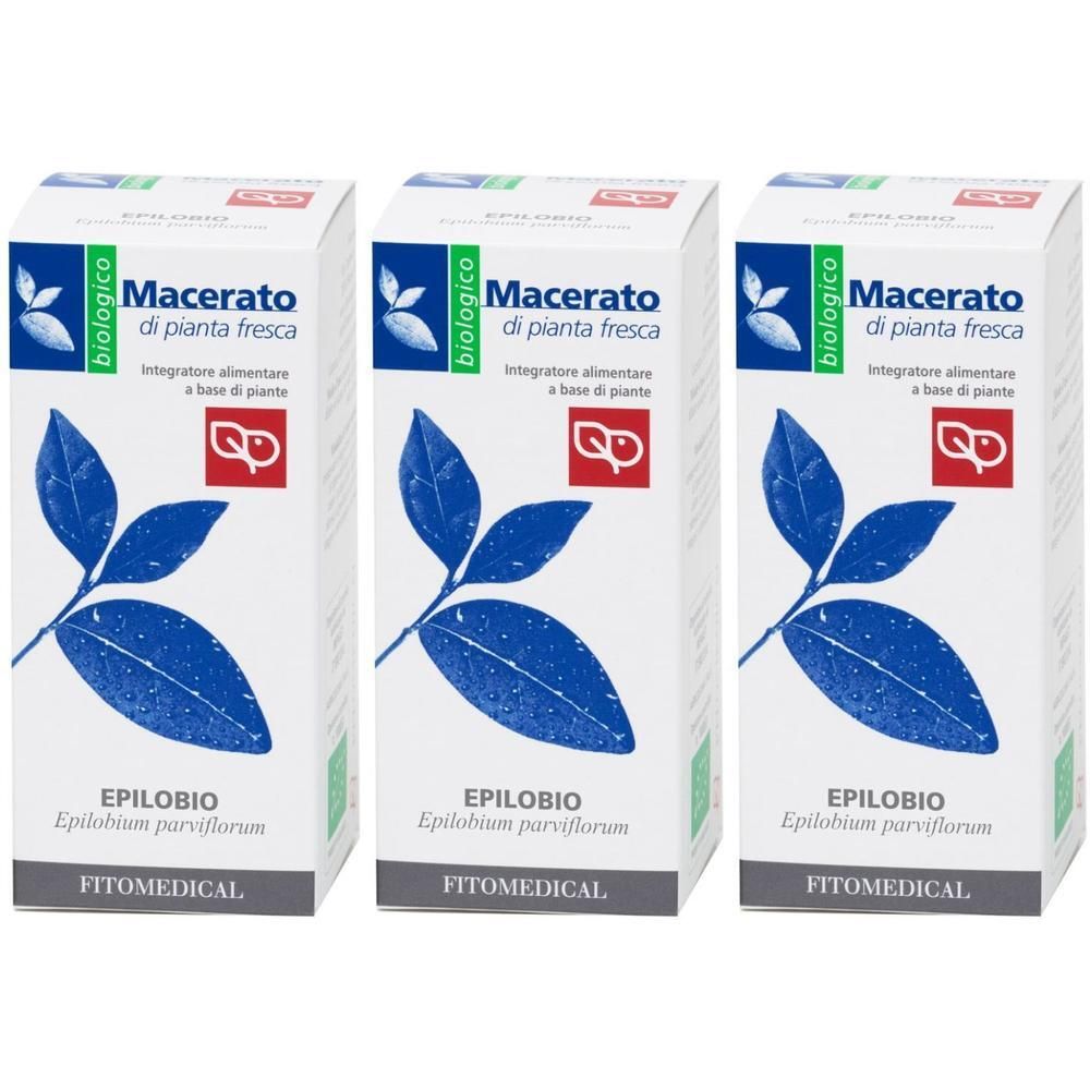 Tre confezioni di Epilobio Macerato di pianta fresca, biologico, di Fitomedical.