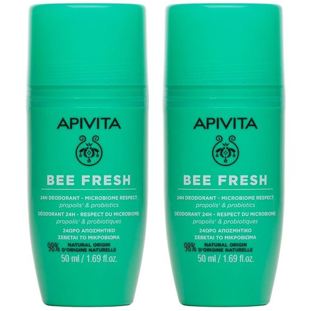Apivita Deodorante Bee Fresh 24h Roll-On senza alluminio e alcool per pelle sensibile