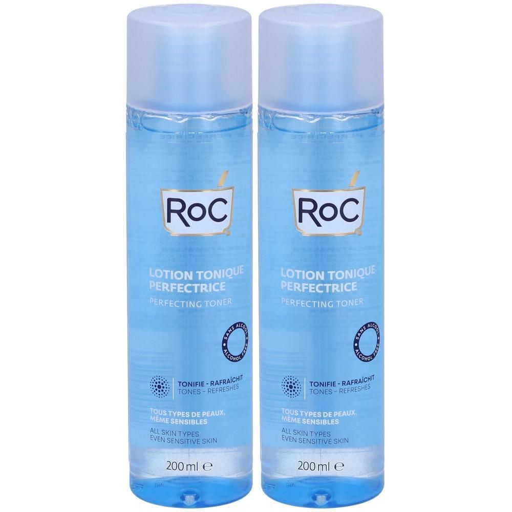 Due flaconi di RoC Lotion Tonique Perfectrice, 200 ml.
