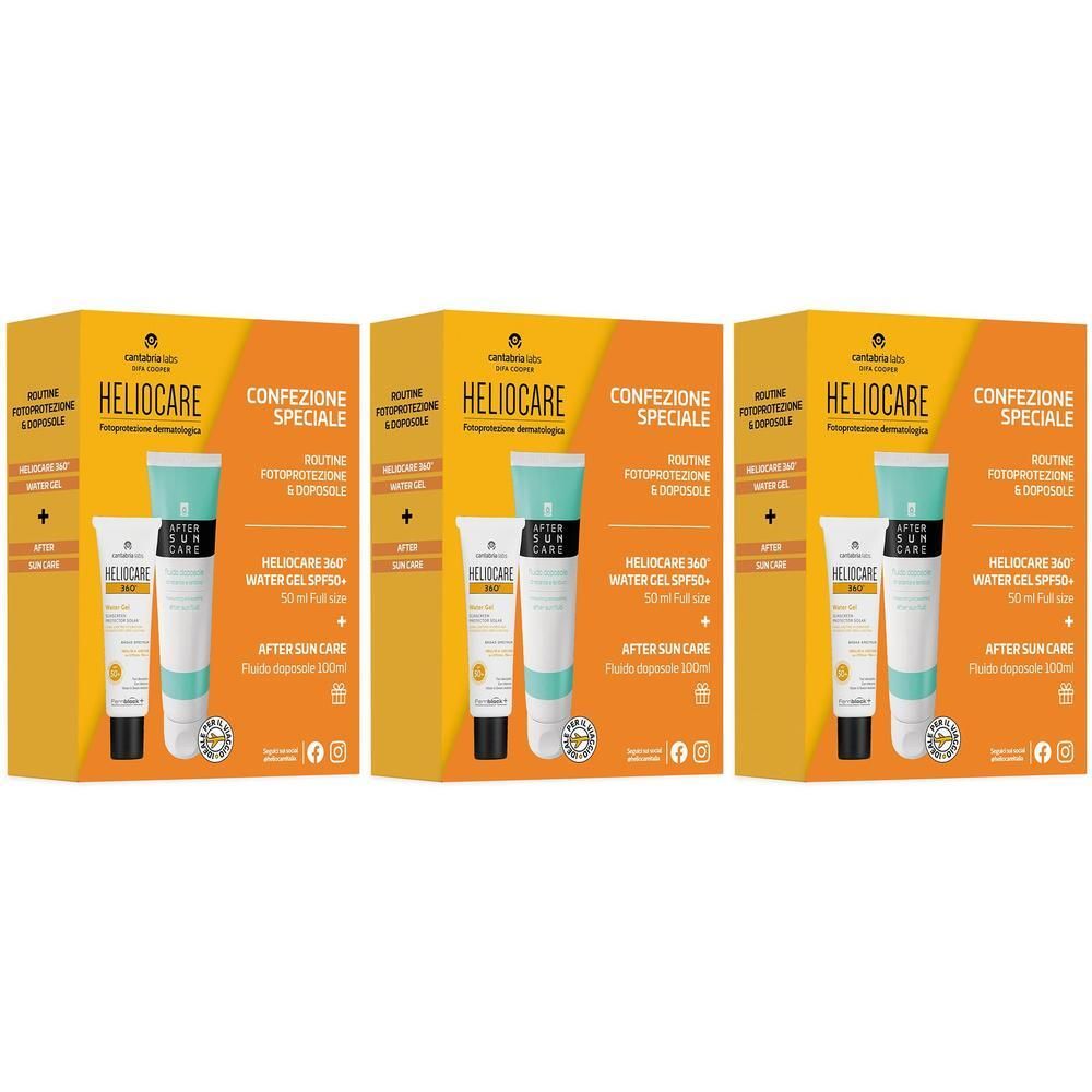 Heliocare 360° Water Gel SPF50+ + After Sun Care Formato Viaggio