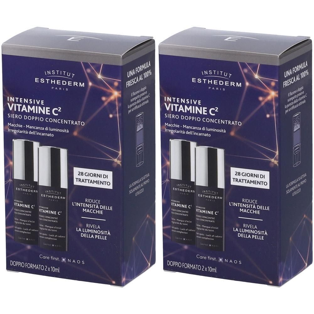 Due confezioni di siero doppio concentrato Institut Esthederm Vitamine C², 2x10ml.