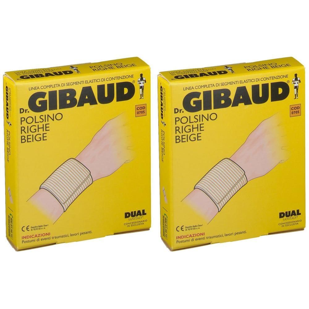 Dr. GIBAUD® Polsino Righe Beige 6 cm Taglia 0